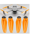 Original Master Airscrew DJI Mavic 3 STEALTH Upgrade Propellers - x4 (ORANGE)